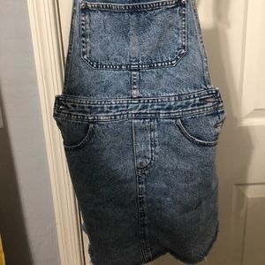 Denim overall dress